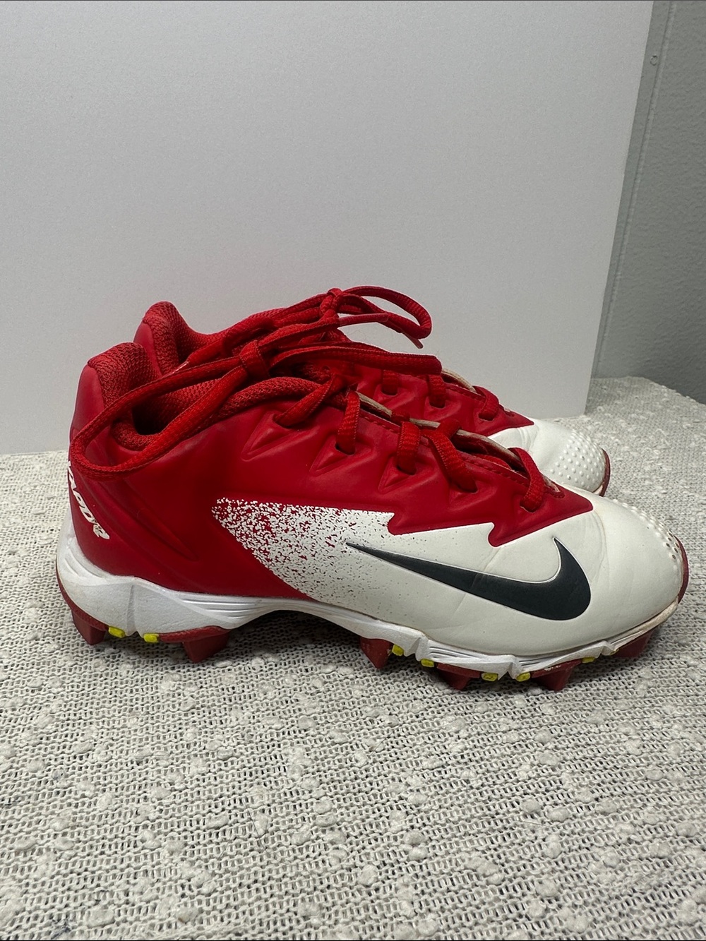 NIKE Vapor Red White Black Baseball Cleats Shoes Sneakers 13C 13